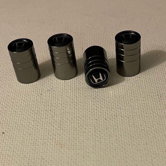 Honda Logo valve Stem caps in Gray set of 4 NWT - Picture 2 of 4